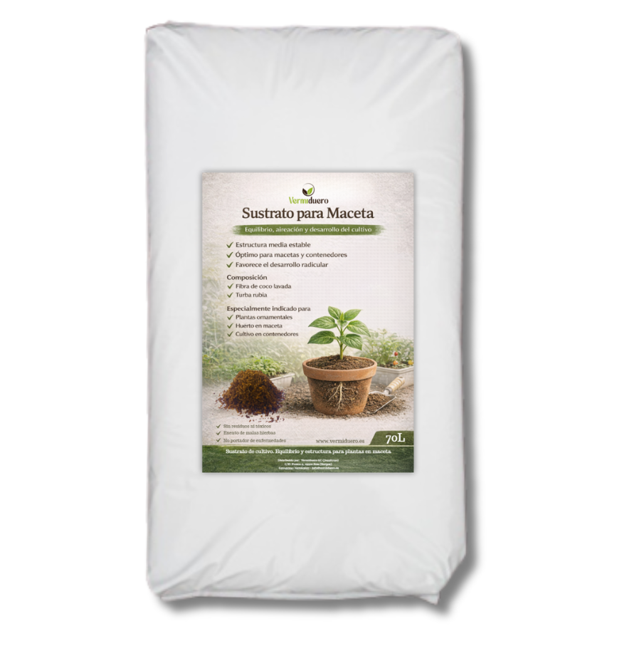 sustrato maceta vermiduero
